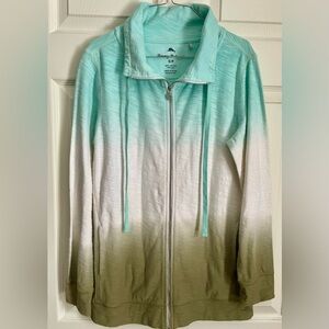 Tommy Bahama Women's Ombré Zip-Up Cotton Jacket-Size Small-Like New!
